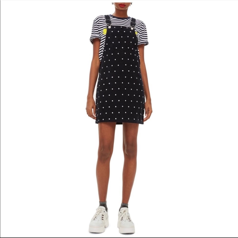 Topshop Corduroy Polka Dot Jumper